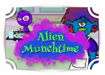 Alien Munchtime addition Games Fun4TheBrain Thumbnail